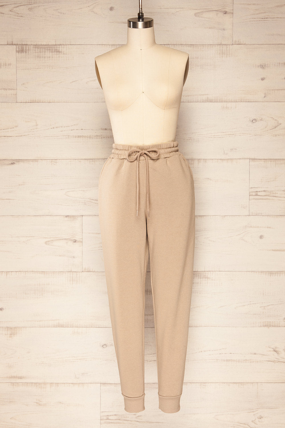 Set Toby Moka Vest and Joggers | La petite garçonne front view