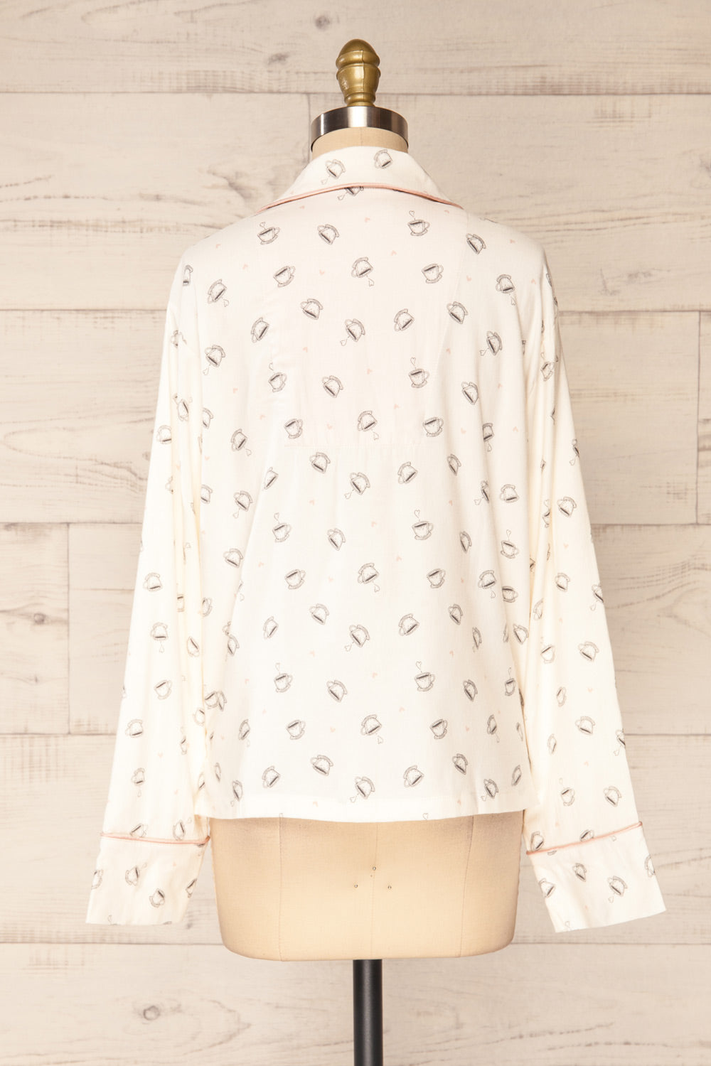 Set Valjevo Pyjama Set w/ Coffee Mug Print | La petite garçonne back view top