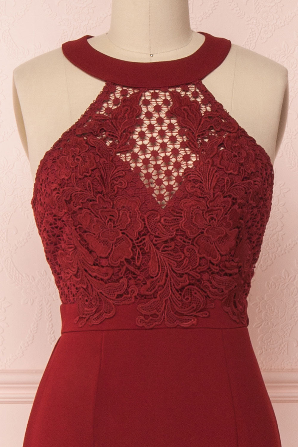 Sevilay Burgundy | Robe Licou Bourgogne