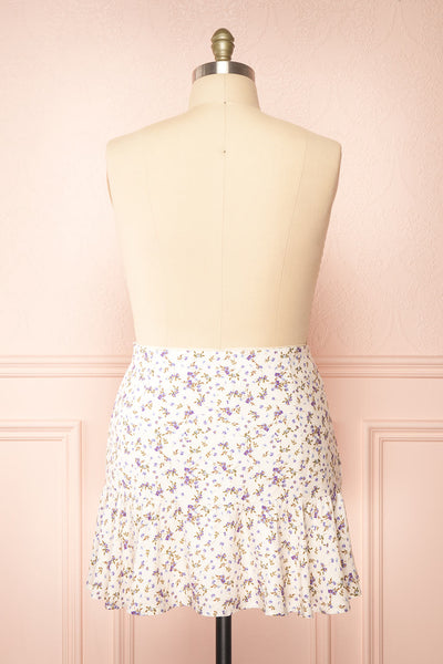 Shantey Short Floral Skirt with Ruffles | Boutique 1861 back plus size