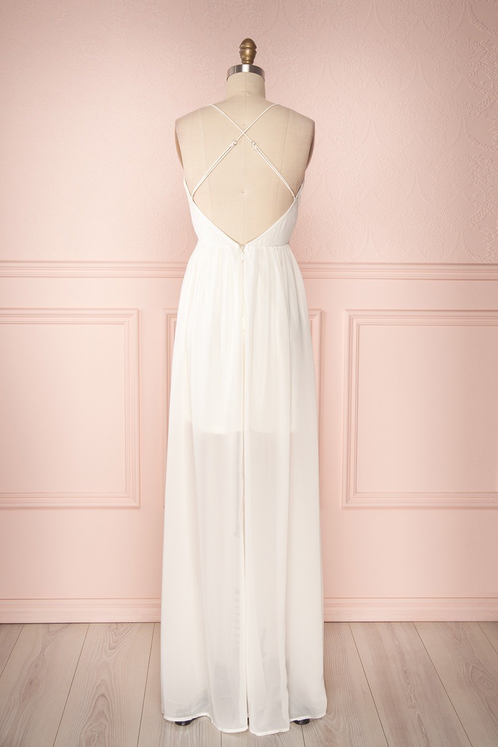 Shio Ivory | Long Chiffon Dress