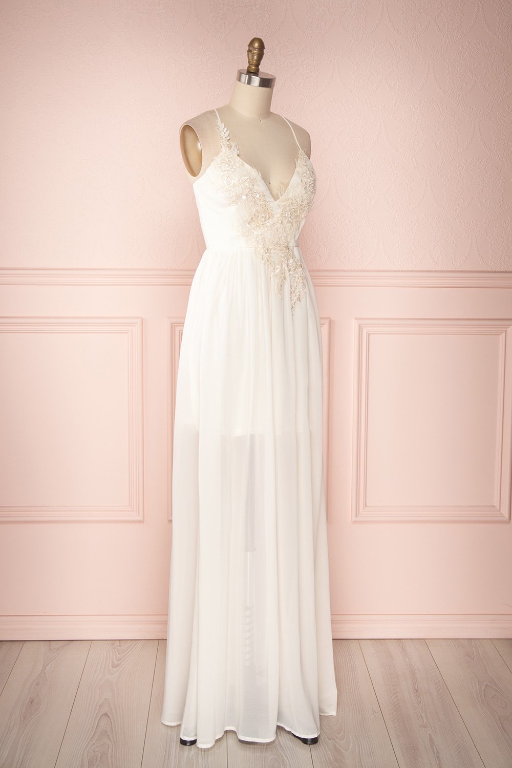 Shio Ivory | Long Chiffon Dress
