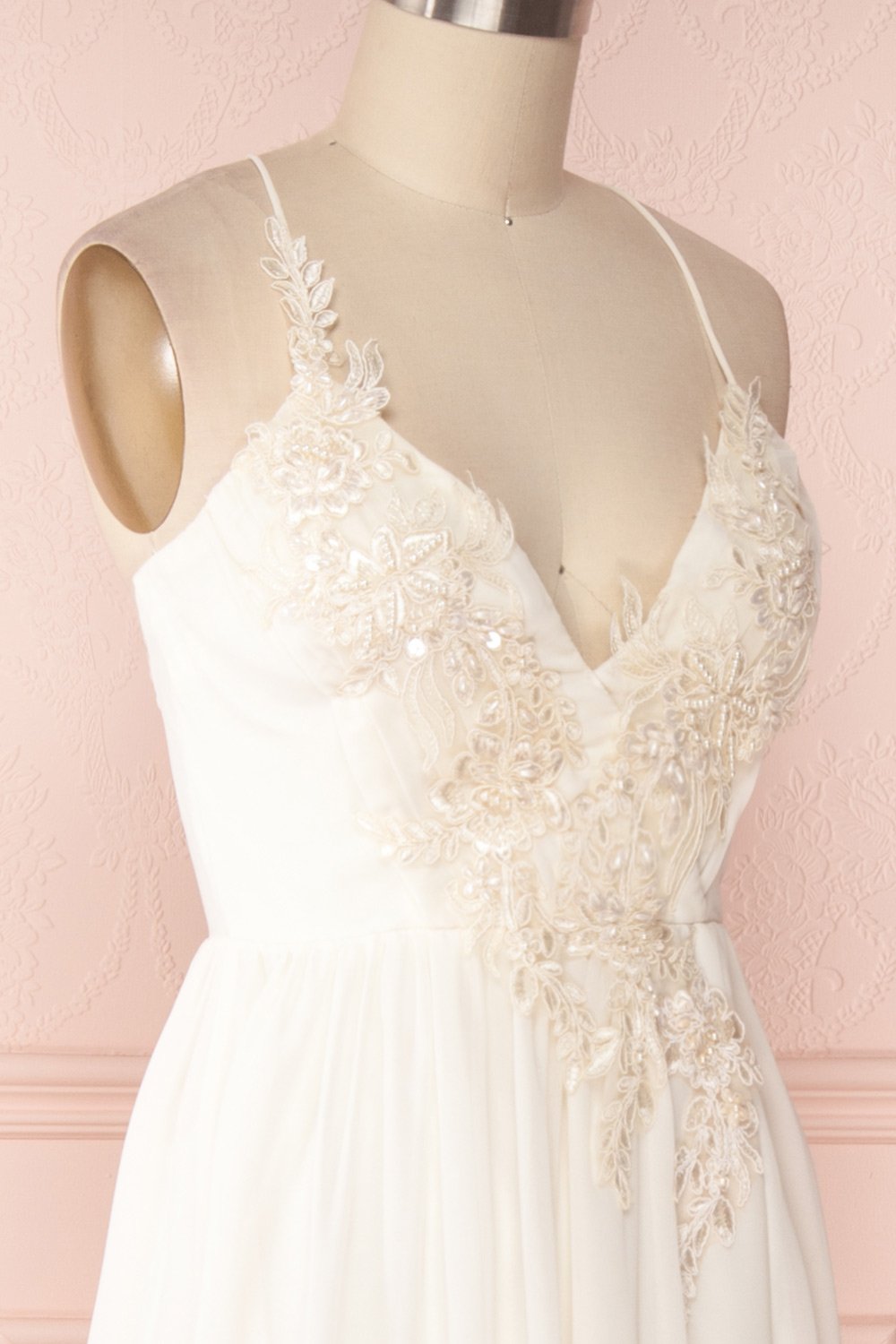 Shio Ivory | Long Chiffon Dress