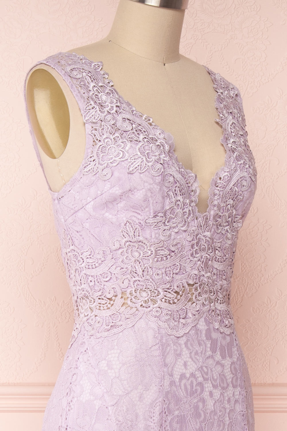 Shizko Lilac | Lace Mermaid Gown