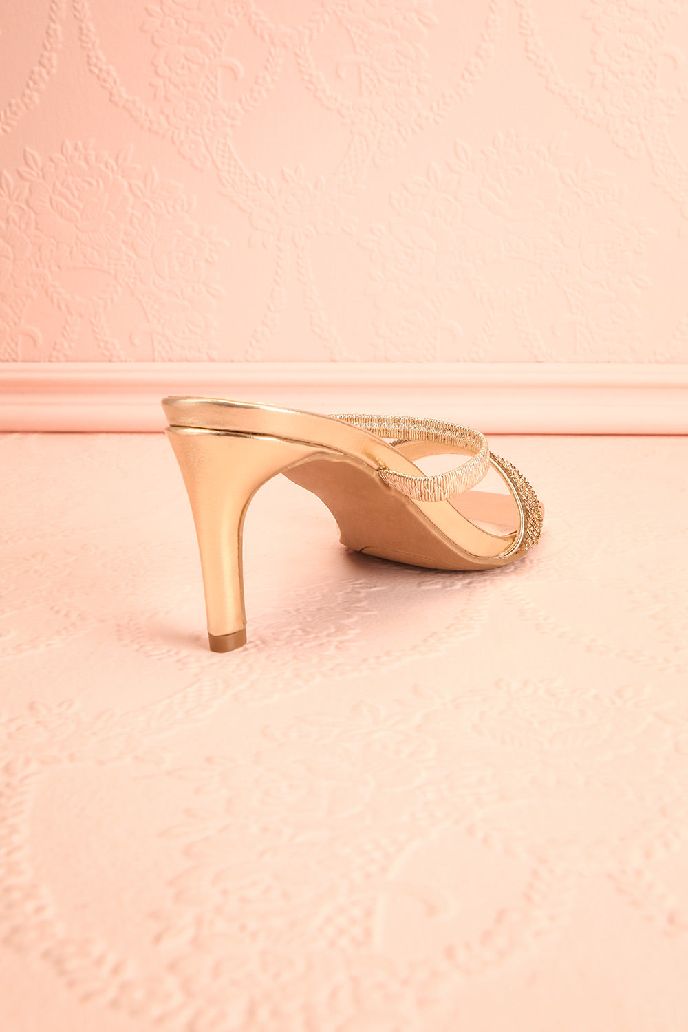 Simart Gold Slip-On Sandal Heels | Talons | Boutique 1861 back view