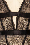 Slavonski Black Lace Lingerie Bodysuit | La petite garçonne fabric