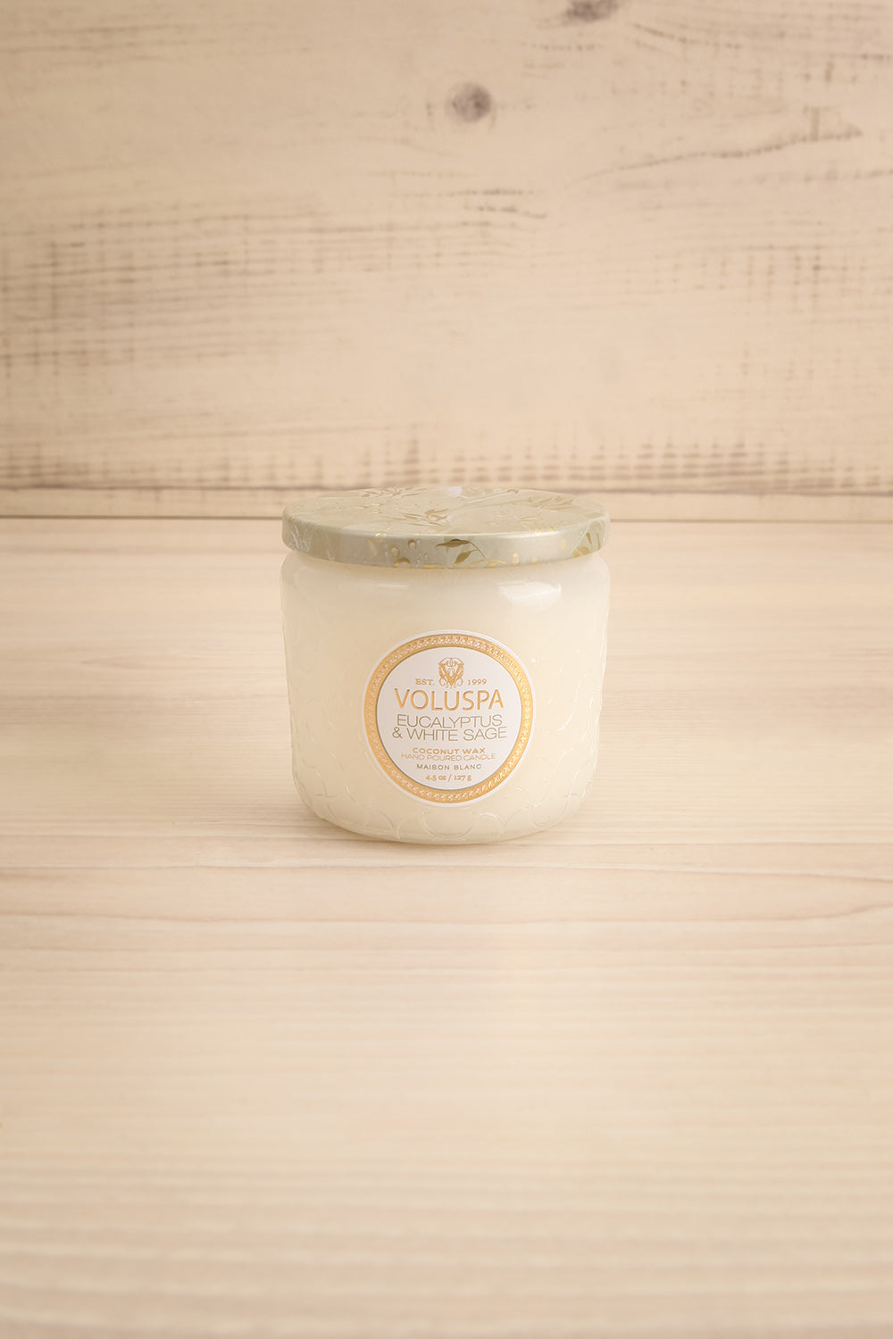 Eucalyptus & White Sage Small Textured Candle | Maison garçonne