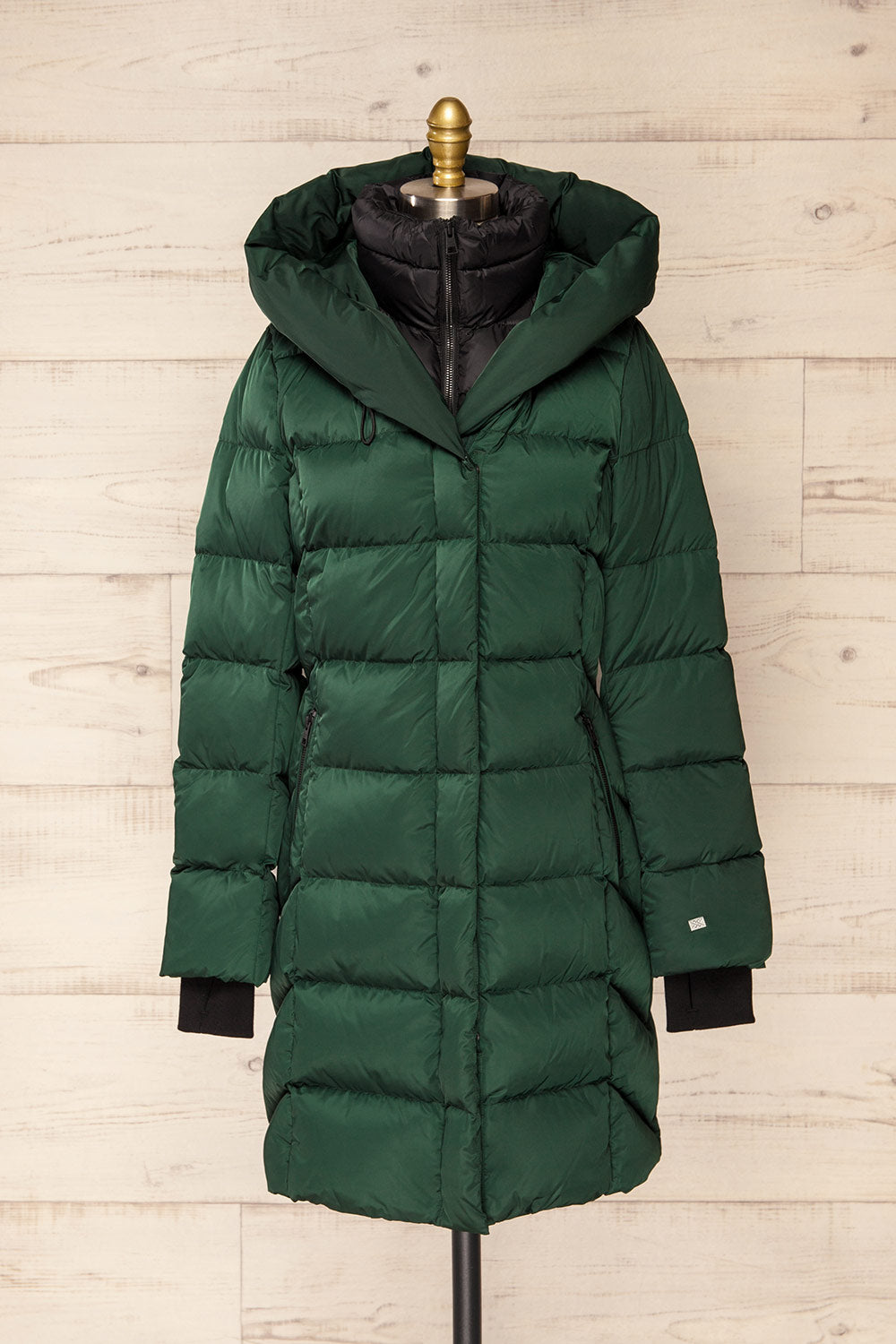 Sonny Forest Green Soia&Kyo Parka Coat with Hood | La Petite Garçonne front view