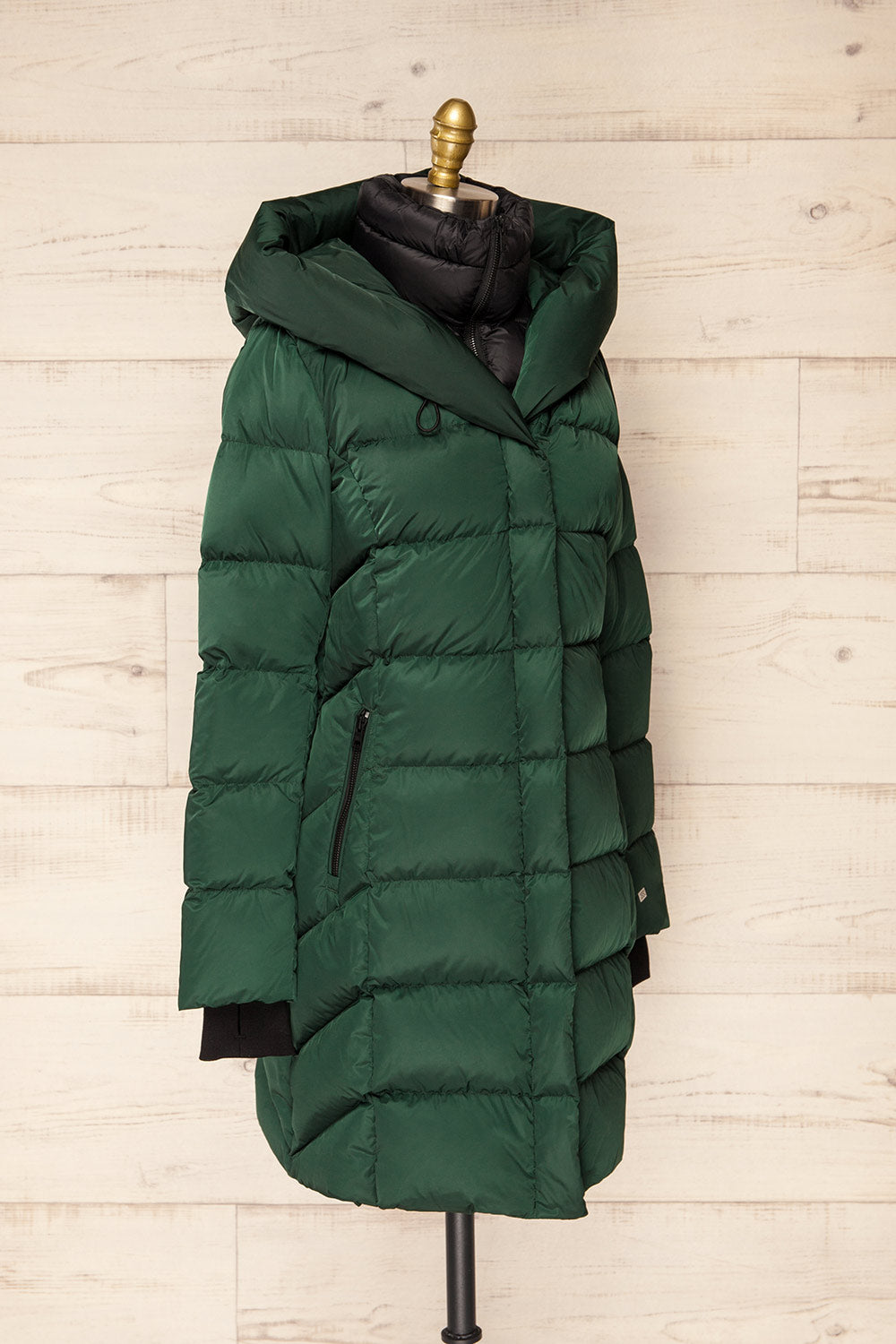 Sonny Forest Green Soia&Kyo Parka Coat with Hood | La Petite Garçonne side view