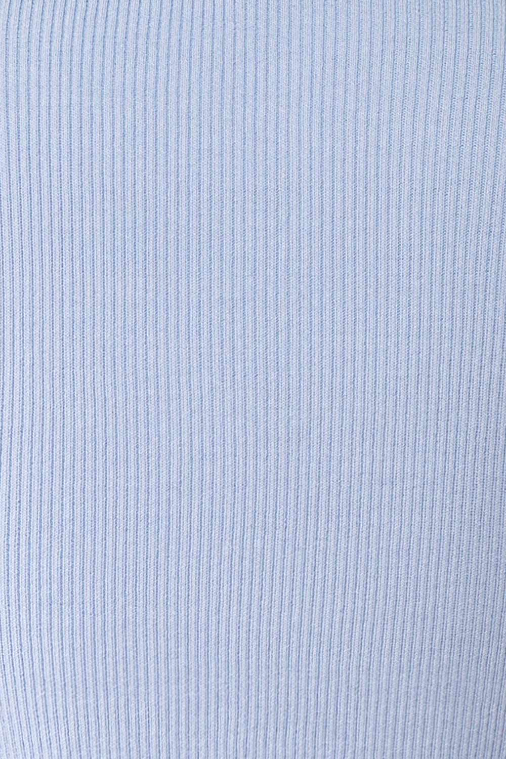 Sorcha Blue Ribbed Cropped Cardigan w/ Front Tie | Boutique 1861 fabric