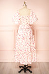 Splendidum Tiered Floral Midi Dress w/ Ruffles | Boutique 1861 -back view
