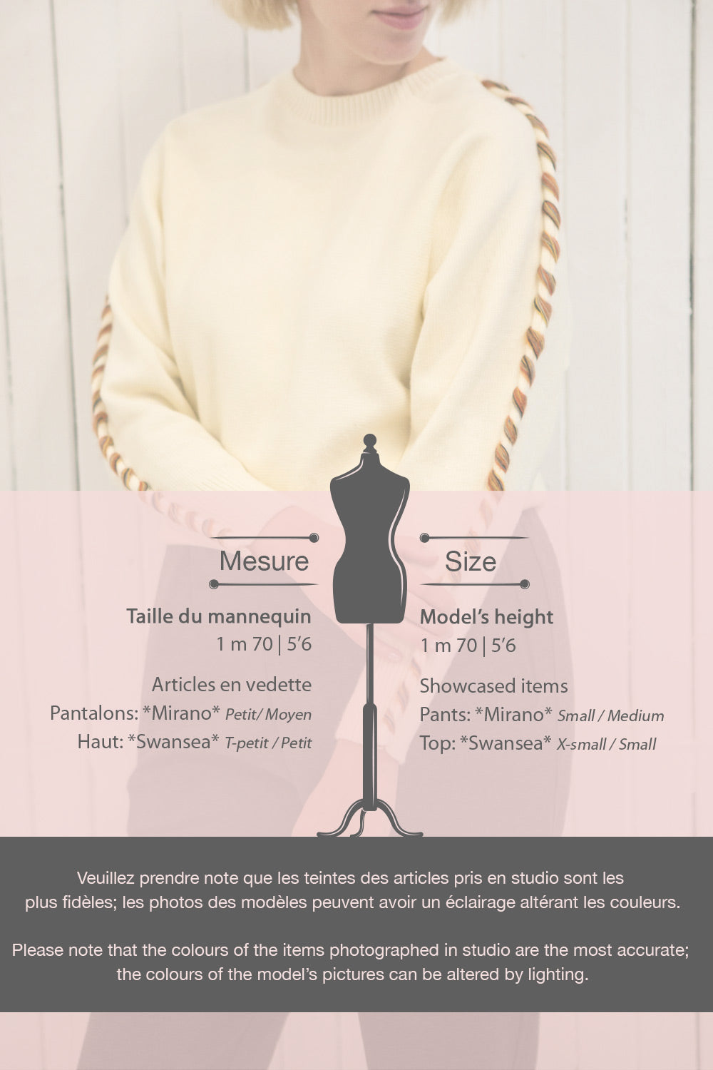 Swansea Beige Long Sleeve Knit Sweater | La petite garçonne size