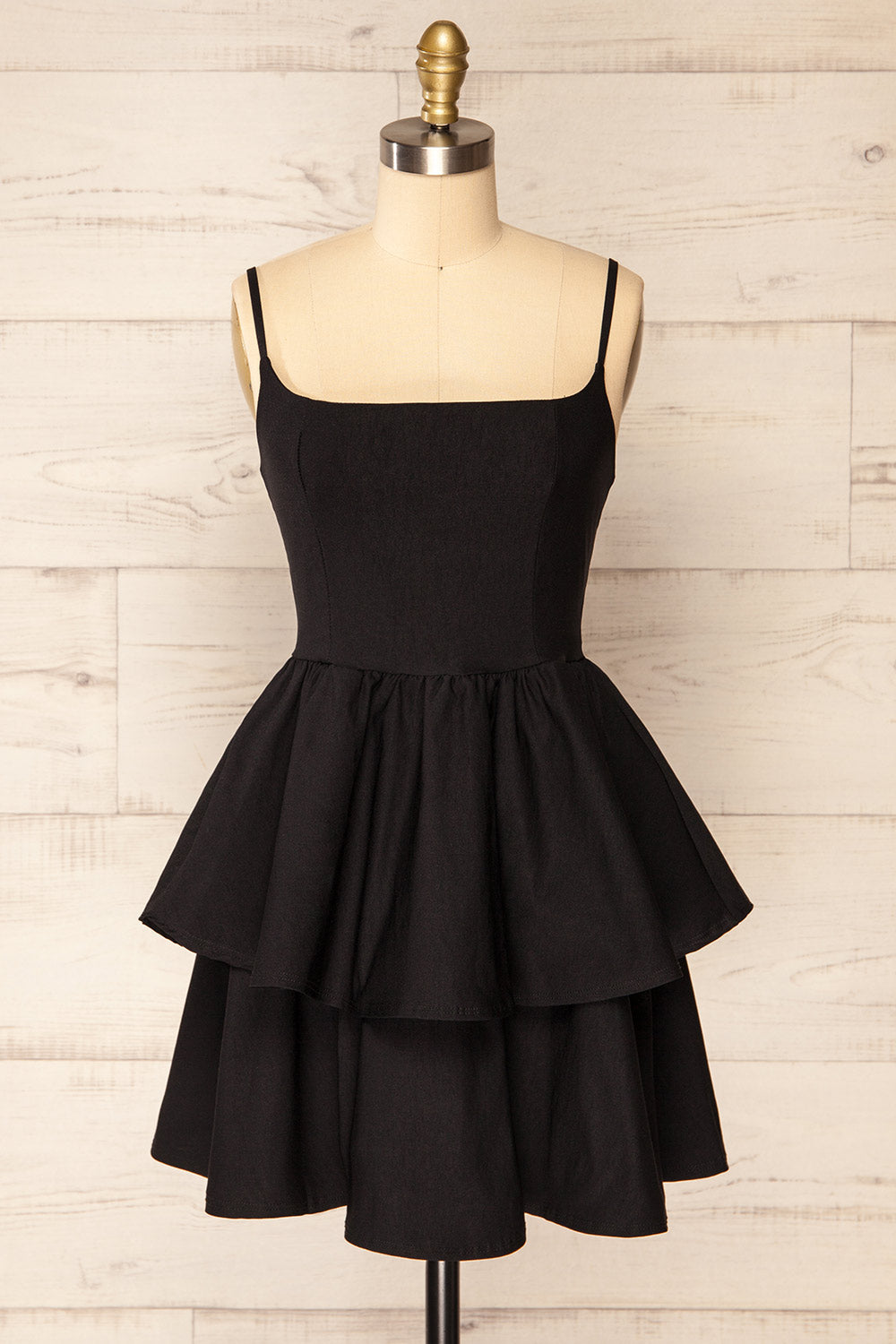 Tallemaja Black | Short Tiered A-Line Dress