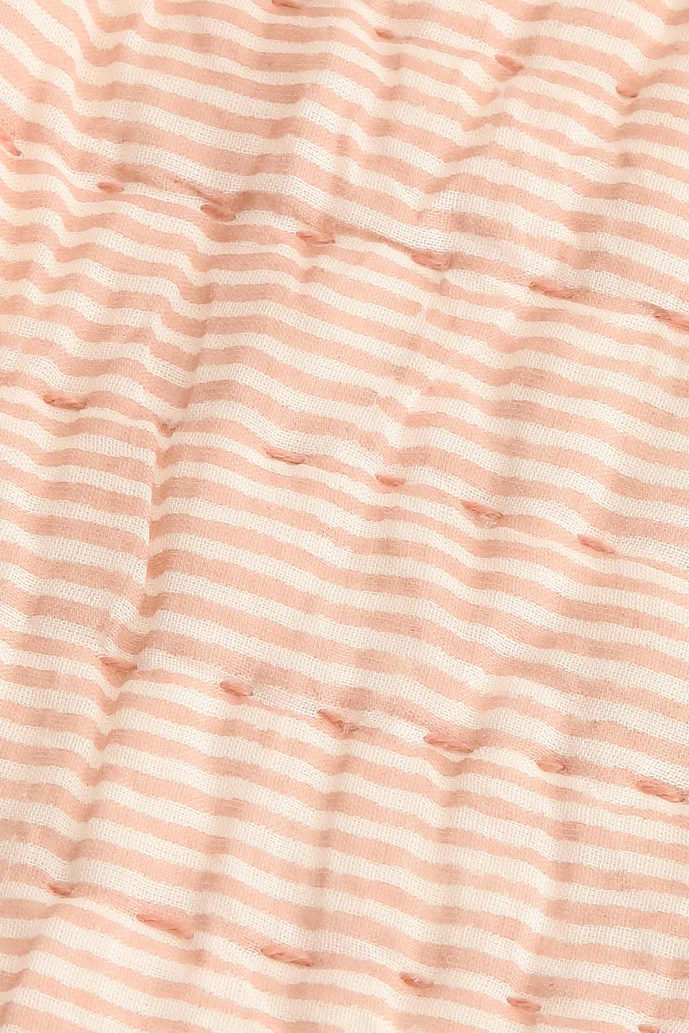 Tegue Blush Quilted Throw Blanket | La petite garçonne flat close-up