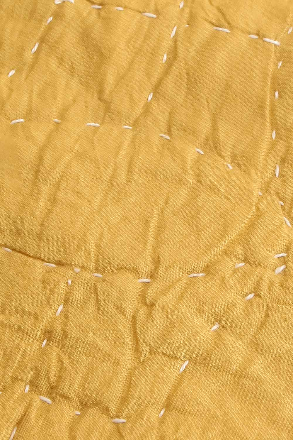 Tegue Chartreuse Yellow Quilted Throw Blanket | La petite garçonne texture