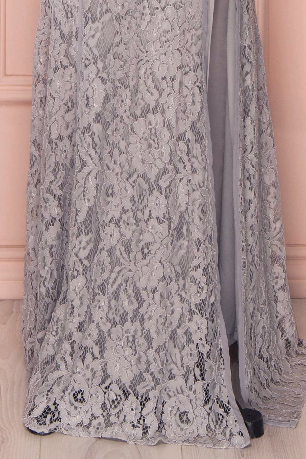Tamia Moon | Grey Lace Dress