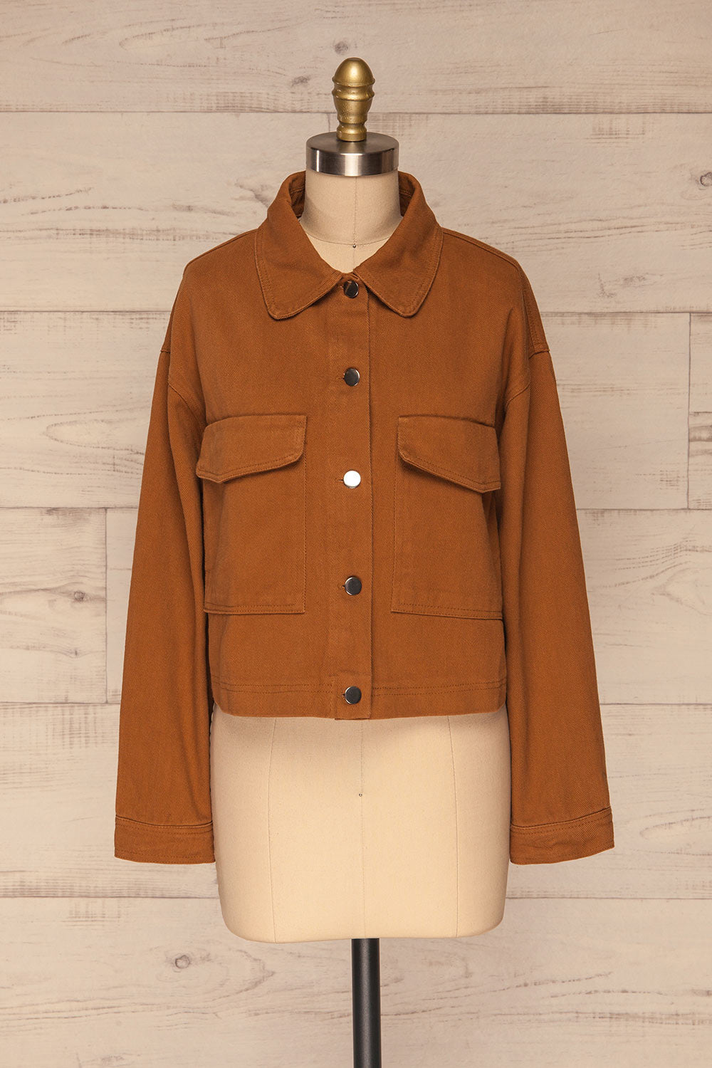 Ternopil Brown Trucker Jacket | Veste | La Petite Garçonne front view