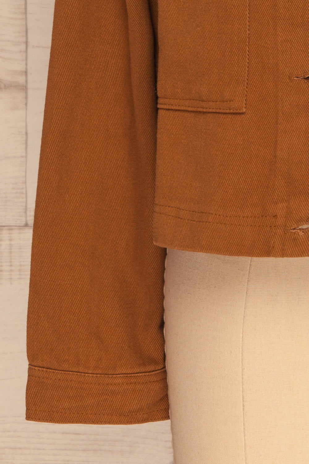 Ternopil Brown Trucker Jacket | Veste | La Petite Garçonne bottom close-up