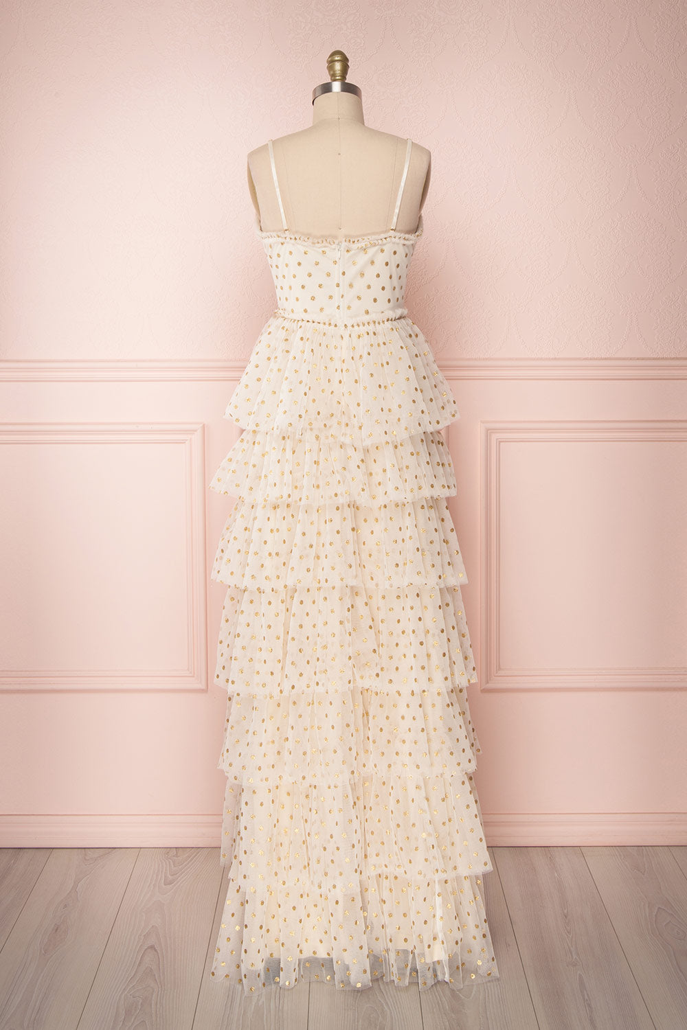 Thely | Robe Ivoire à Pois