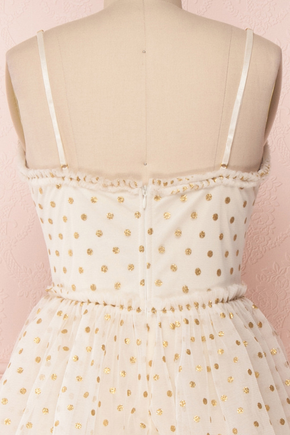 Thely | Robe Ivoire à Pois