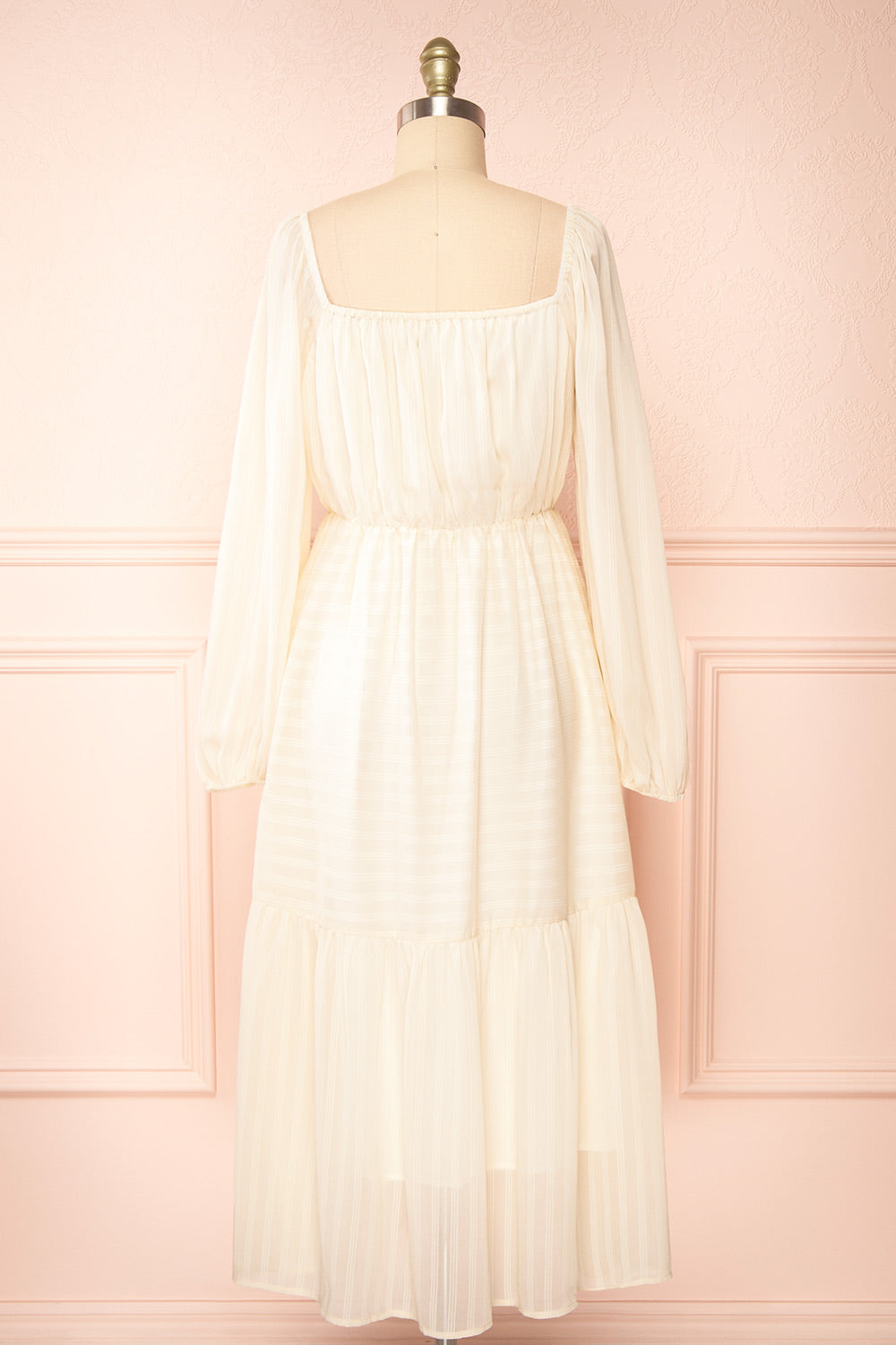 Thyiai Long Sleeves Tiered Midi Dress | Boutique 1861 back view