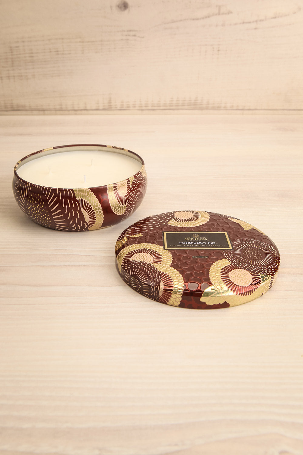 Tin Bowl Candle Forbidden Fig | Voluspa | La petite garçonne open