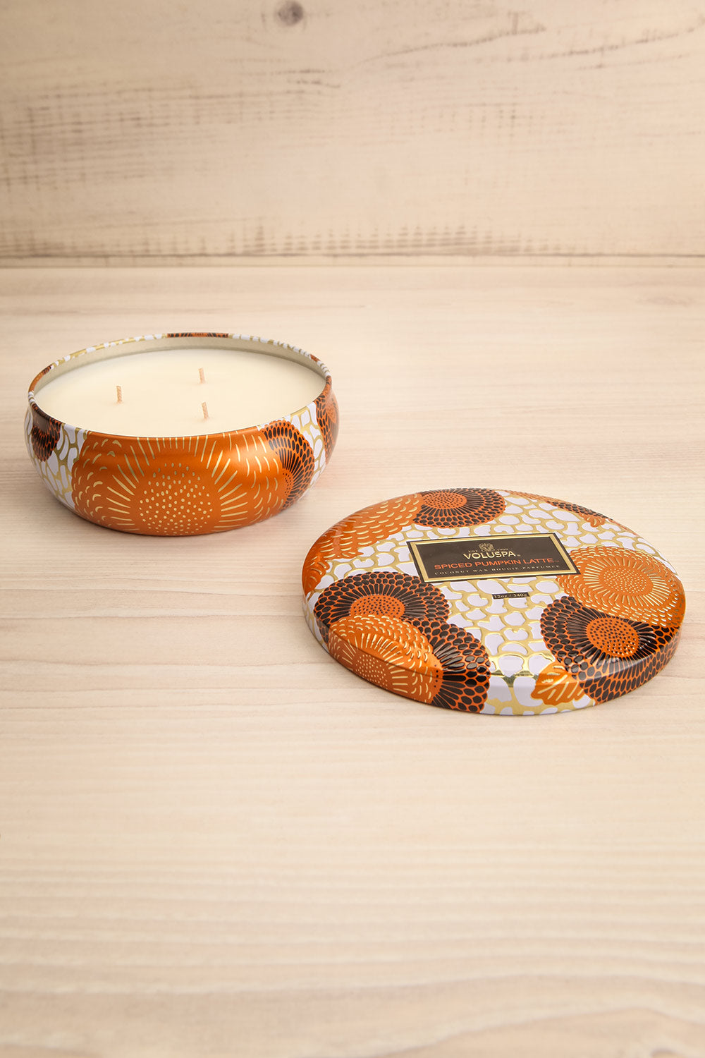Tin Bowl Candle Spiced Pumpkin Latte | Voluspa | La petite garçonne open