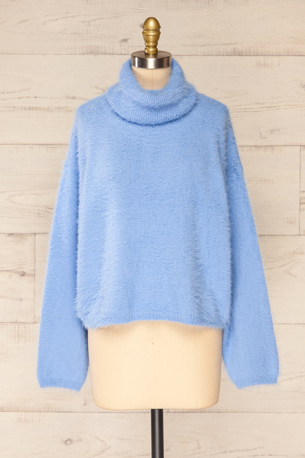 Titania Fuzzy Turtleneck Sweater | La petite garçonne front view