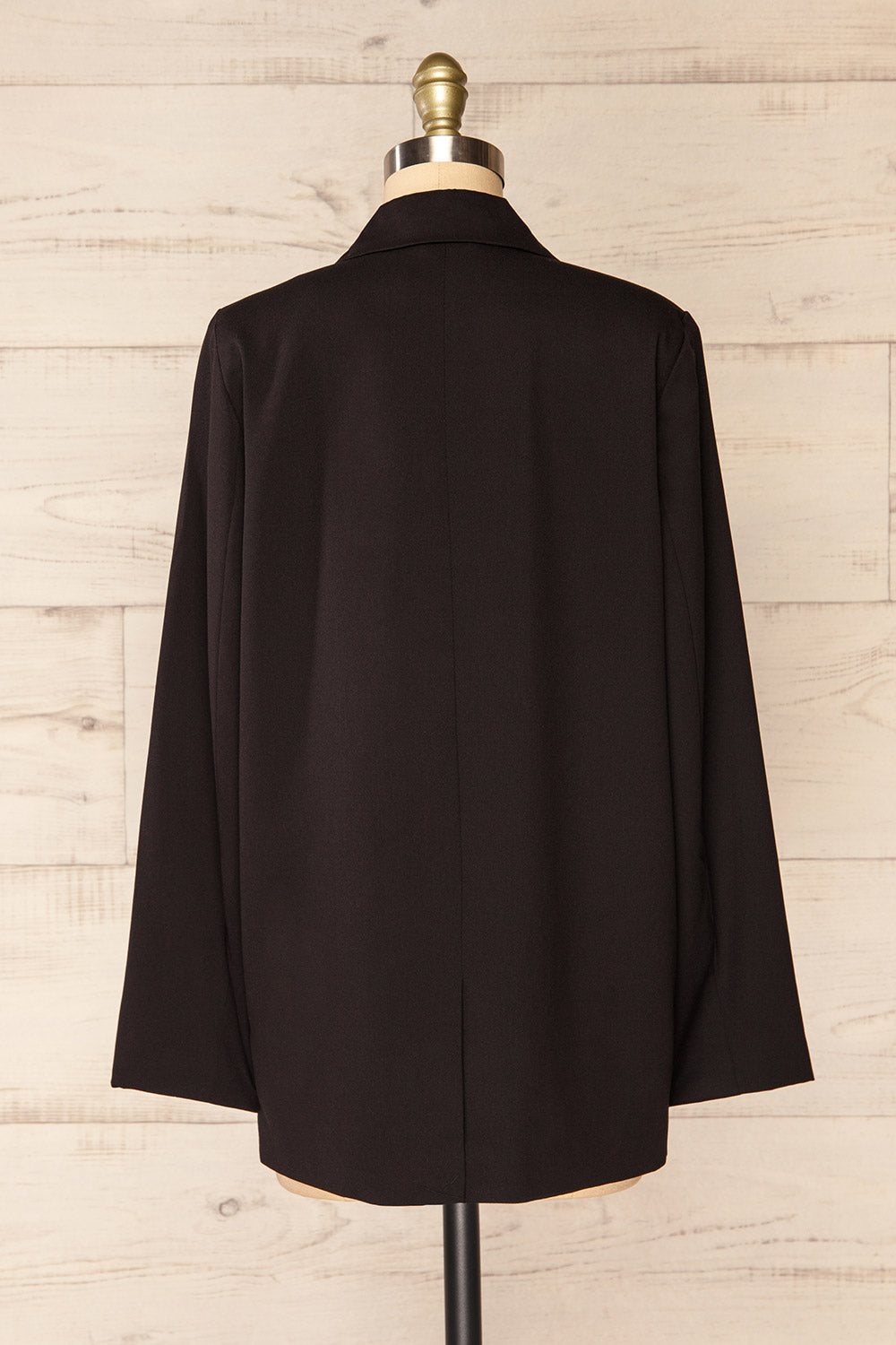 Toledo Black Oversized Blazer w/ Pockets | La petite garçonne back view