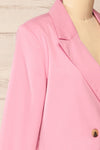 Toledo Pink Oversized Blazer w/ Pockets | La petite garçonne side close-up
