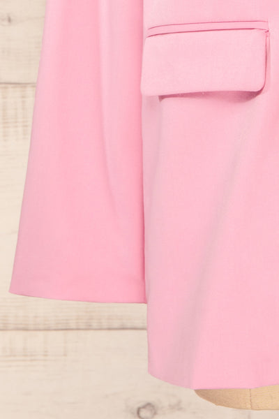 Toledo Pink Oversized Blazer w/ Pockets | La petite garçonne sleeve