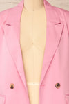 Toledo Pink Oversized Blazer w/ Pockets | La petite garçonne open close-up
