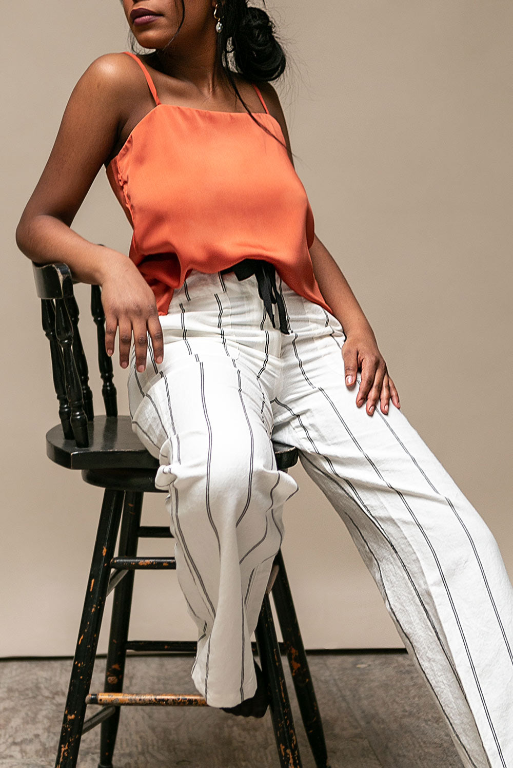 Aganderon White & Black Striped Pants | La Petite Garçonne Chpt. 2 2