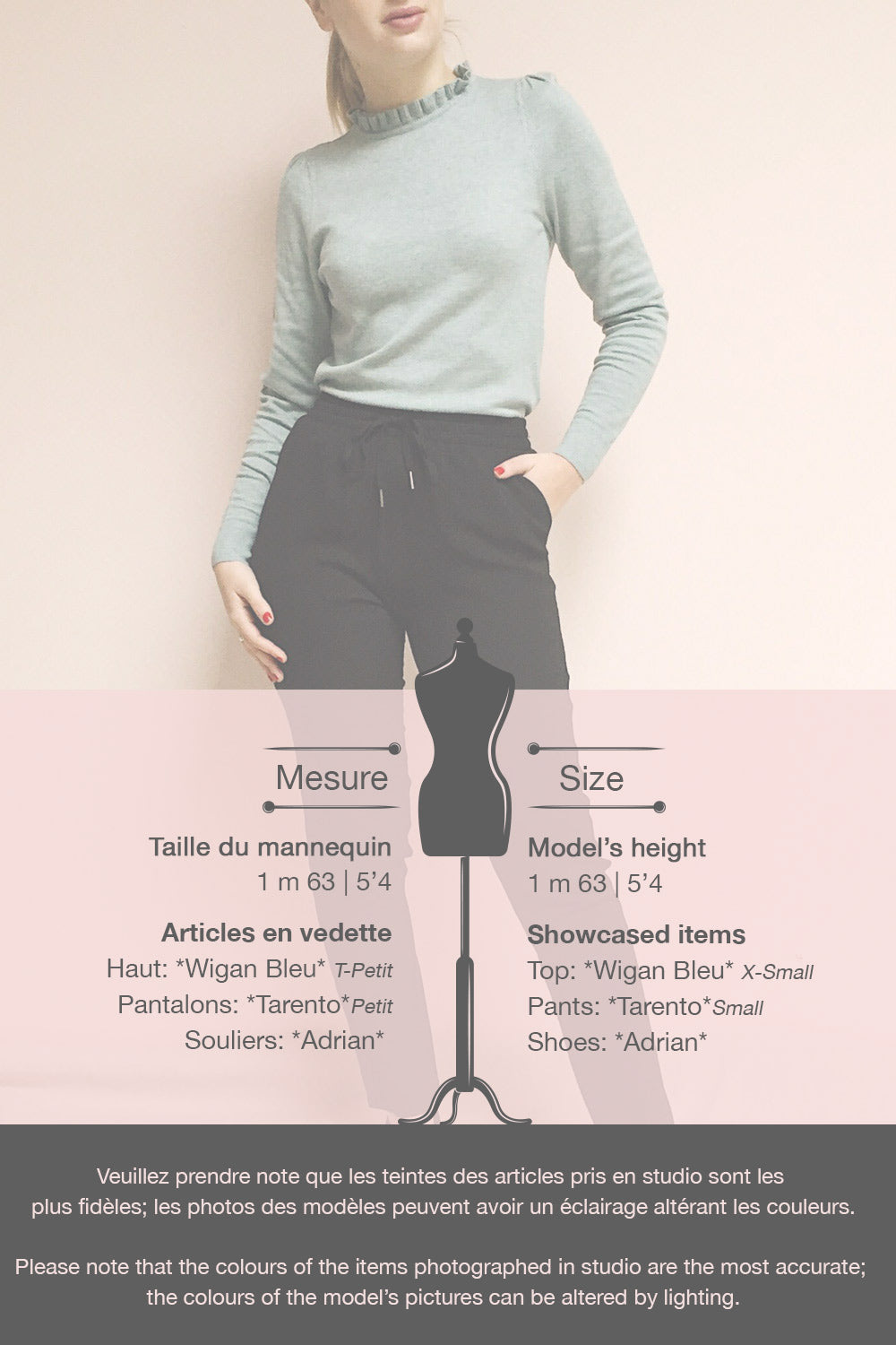 Wigan Bleu Knit Sweater w/ Mock Neck | La petite garçonne template