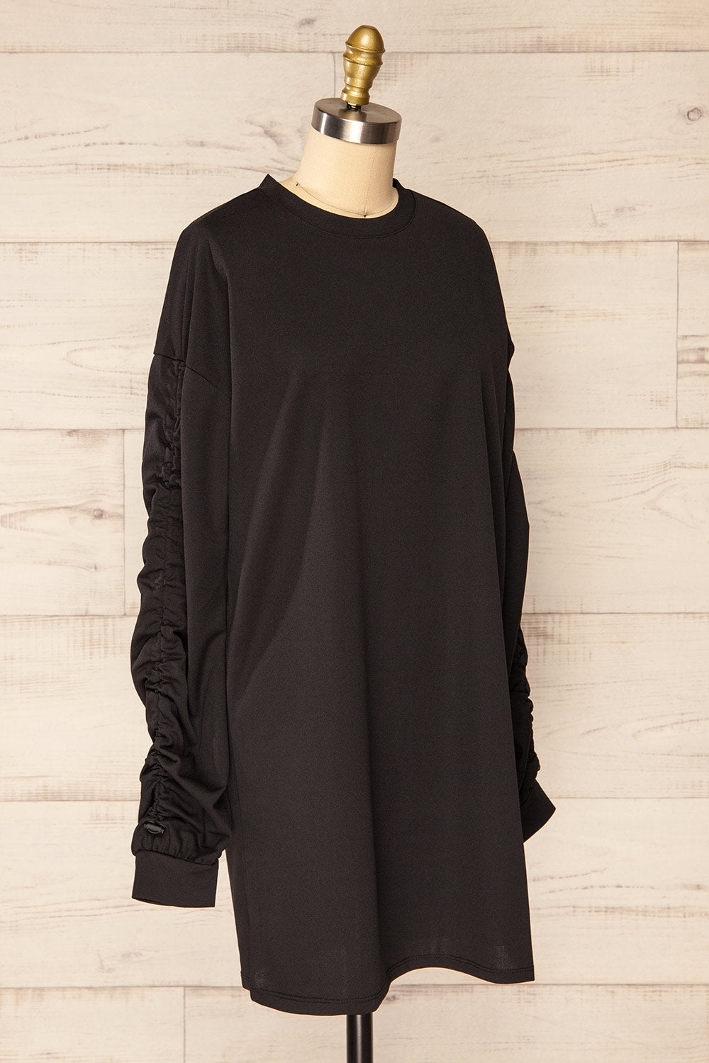 Torrejon Short Dress w/ Ruched Sleeves | La petite garçonne side view