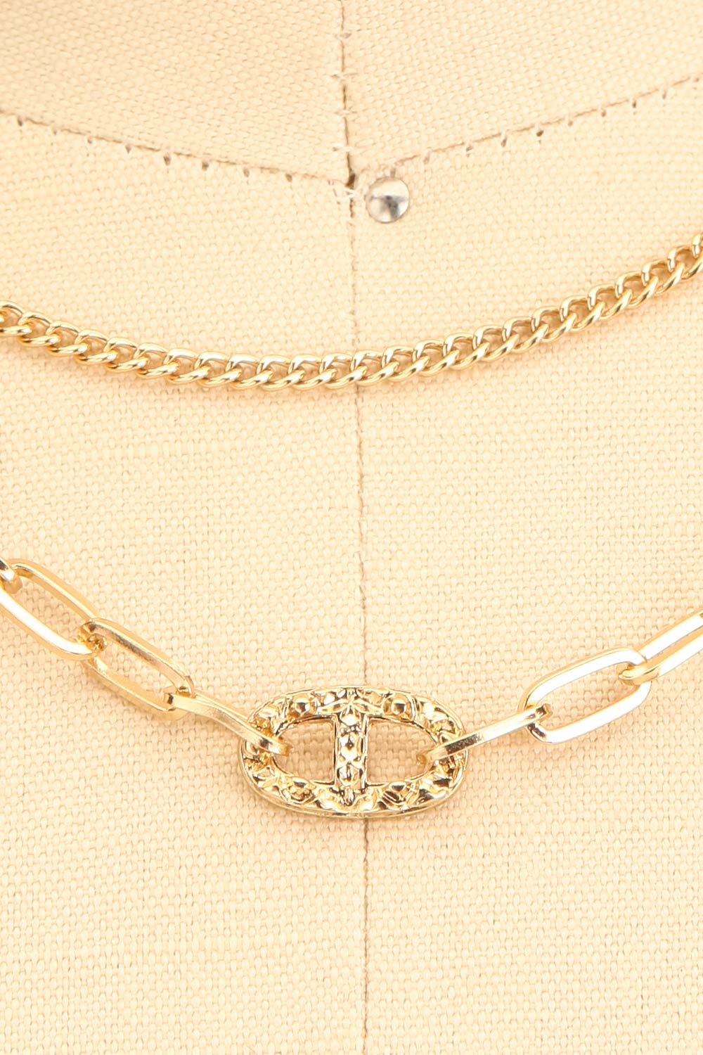 Triomphant Gold Layered Chain Necklace | La petite garçonne close-up