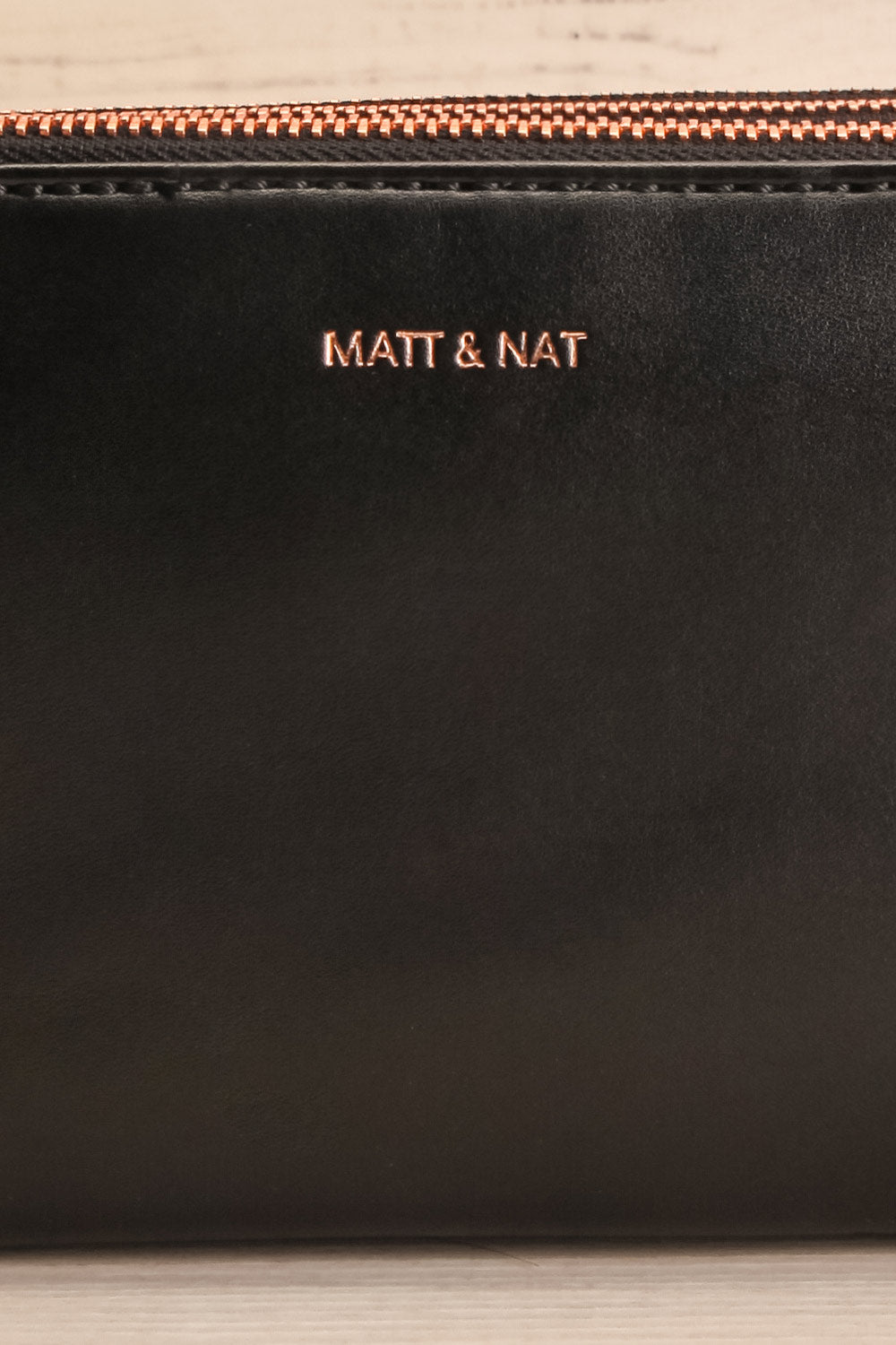 Tripletta Black Matt & Nat Clutch Bag | La petite garçonne front close-up