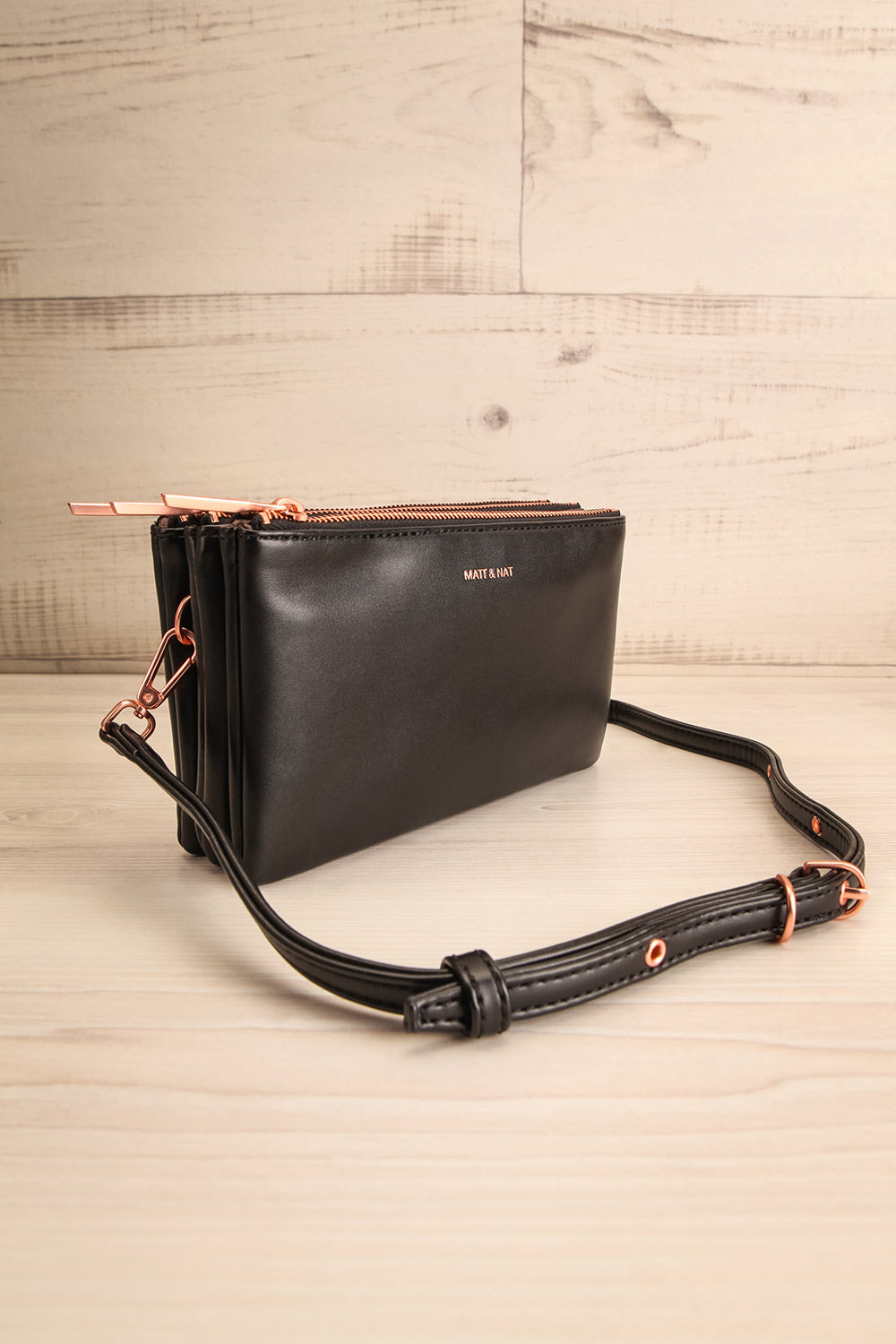 Tripletta Black Matt & Nat Clutch Bag | La petite garçonne side