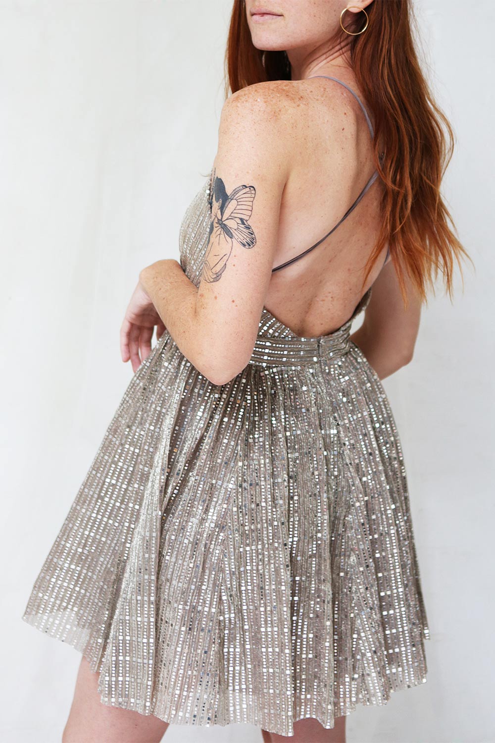 Tziona | Robe Courte Métallique