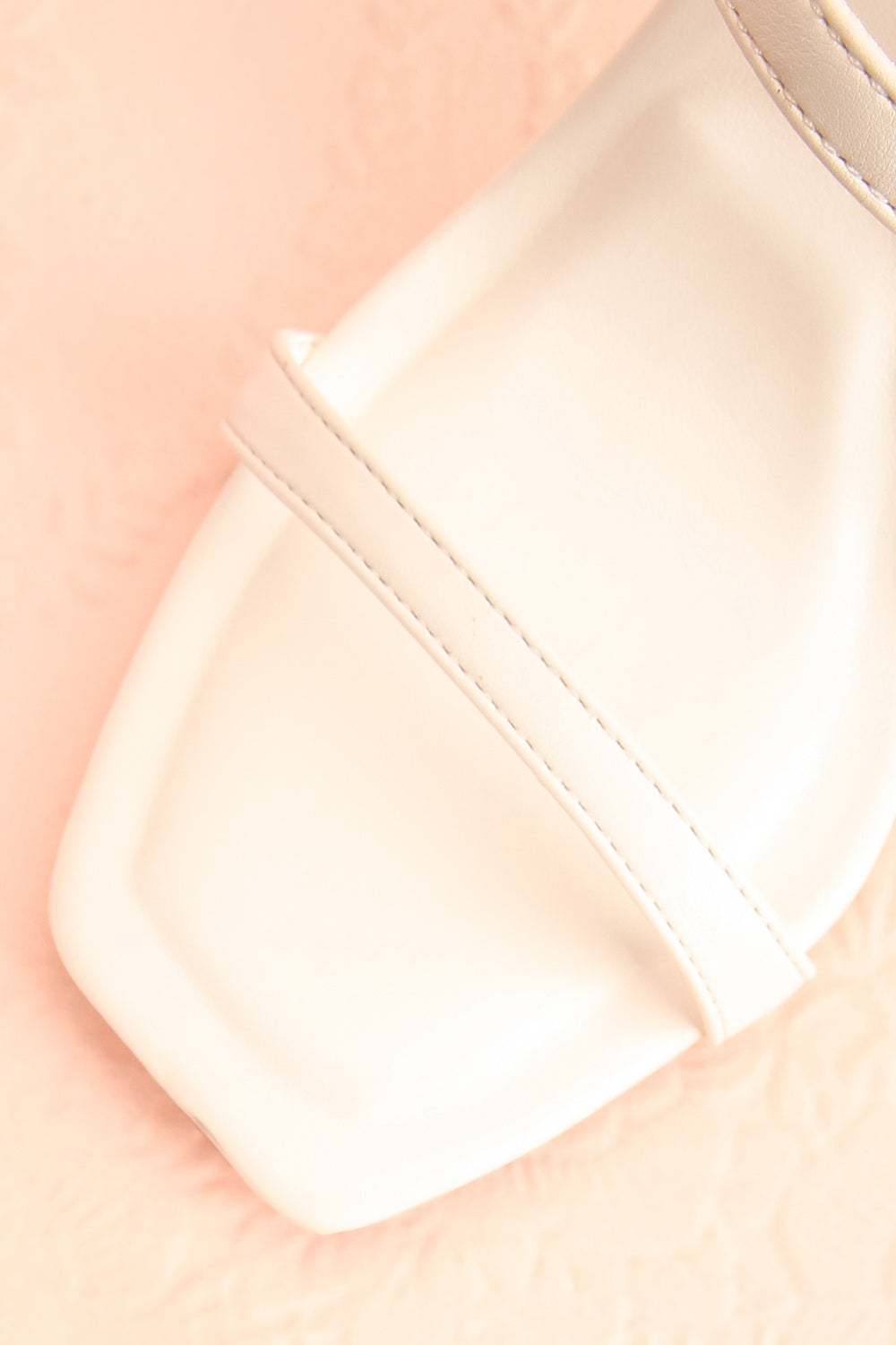 Ushuaia White Square Toe Heeled Sandals | Boutique 1861 flat close-up