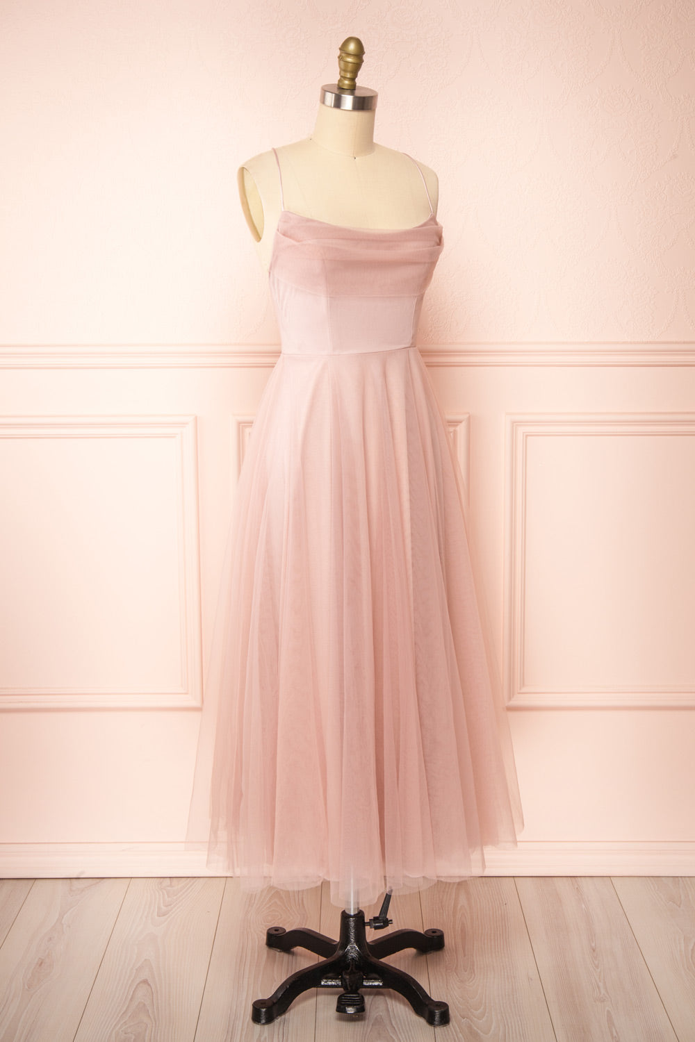 Valerie A-Line Tulle Midi Dress | Boutique 1861side view