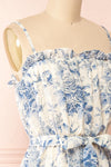 Tessa Ivory Short Tulle Dress w/ Plunging Neckline | Boutique 1861  side close-up