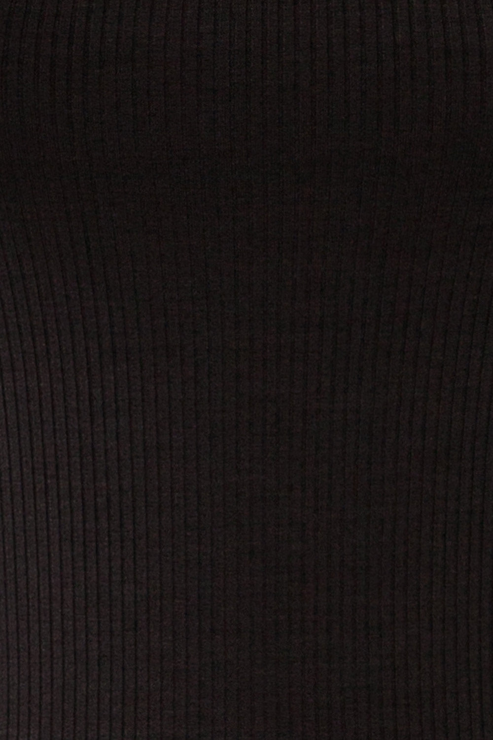 Valka Black Ribbed Square Neck Cami | La petite garçonne fabric