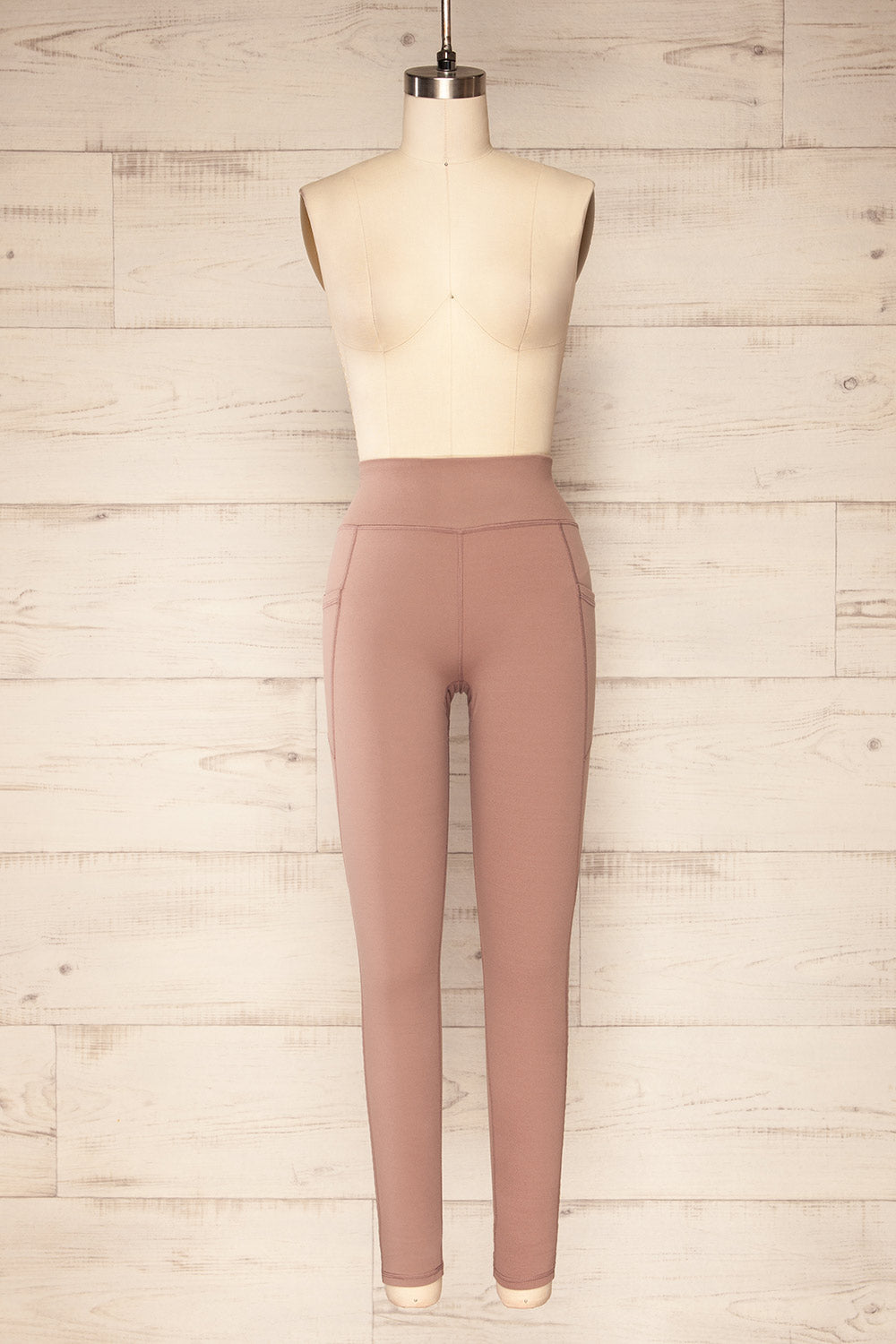 Valmiera Mauve Sports Leggings | La petite garçonne front view