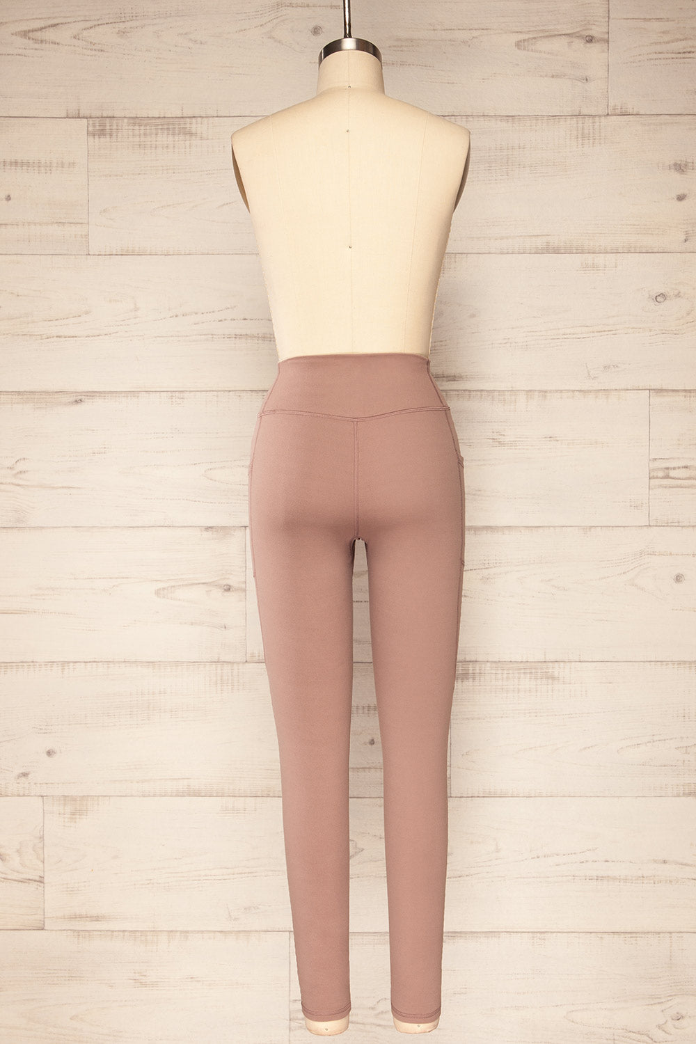 Valmiera Mauve Sports Leggings | La petite garçonne back view