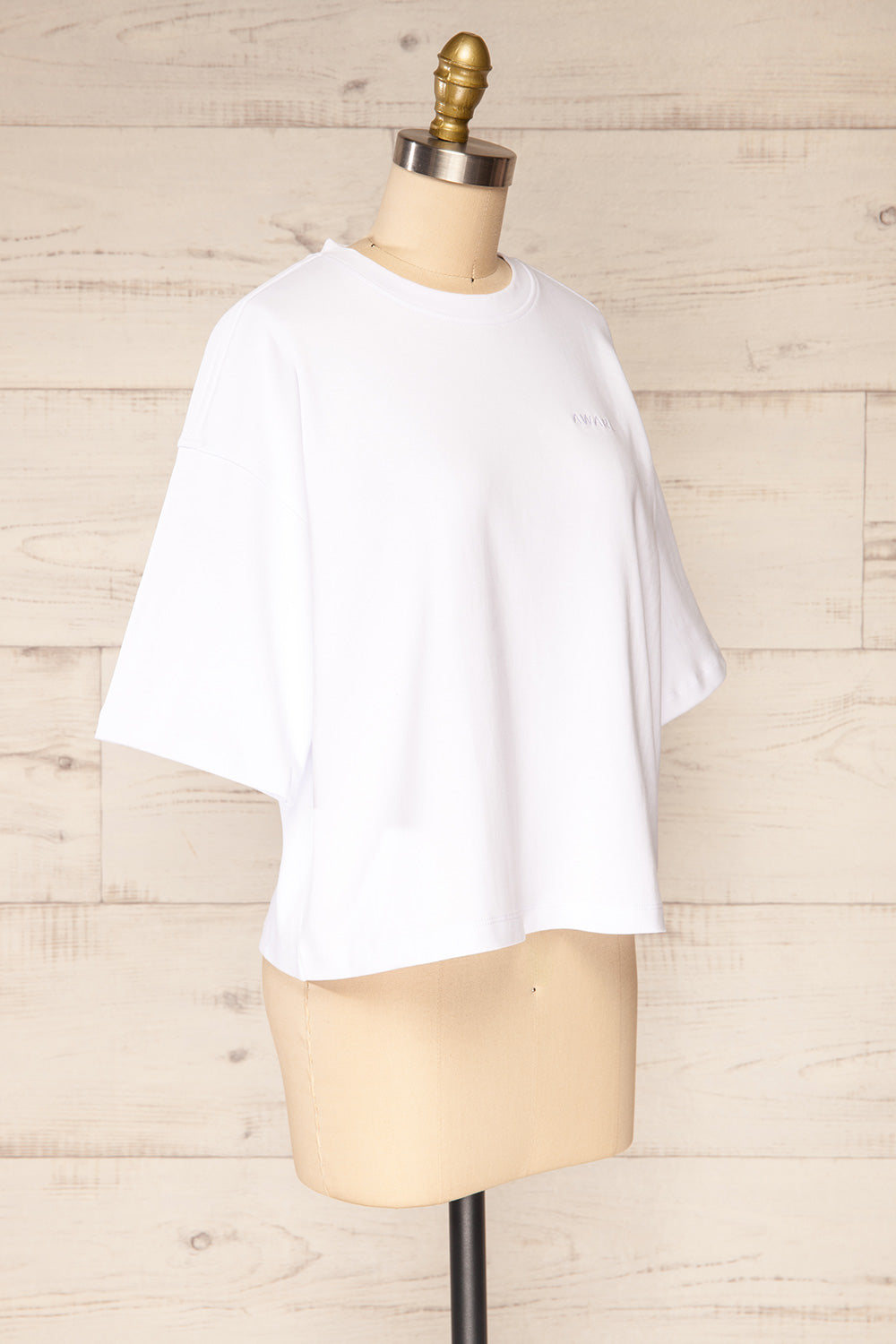 Valpacos White Organic Cotton Crop Top | La petite garçonne side view