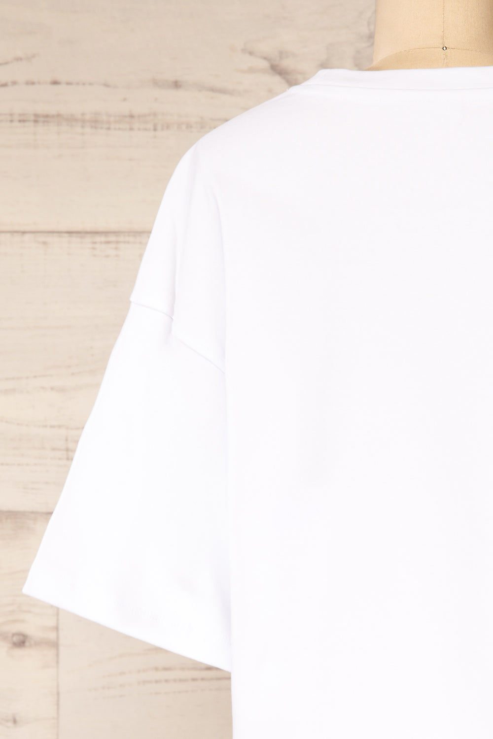 Valpacos White Organic Cotton Crop Top | La petite garçonne back close-up