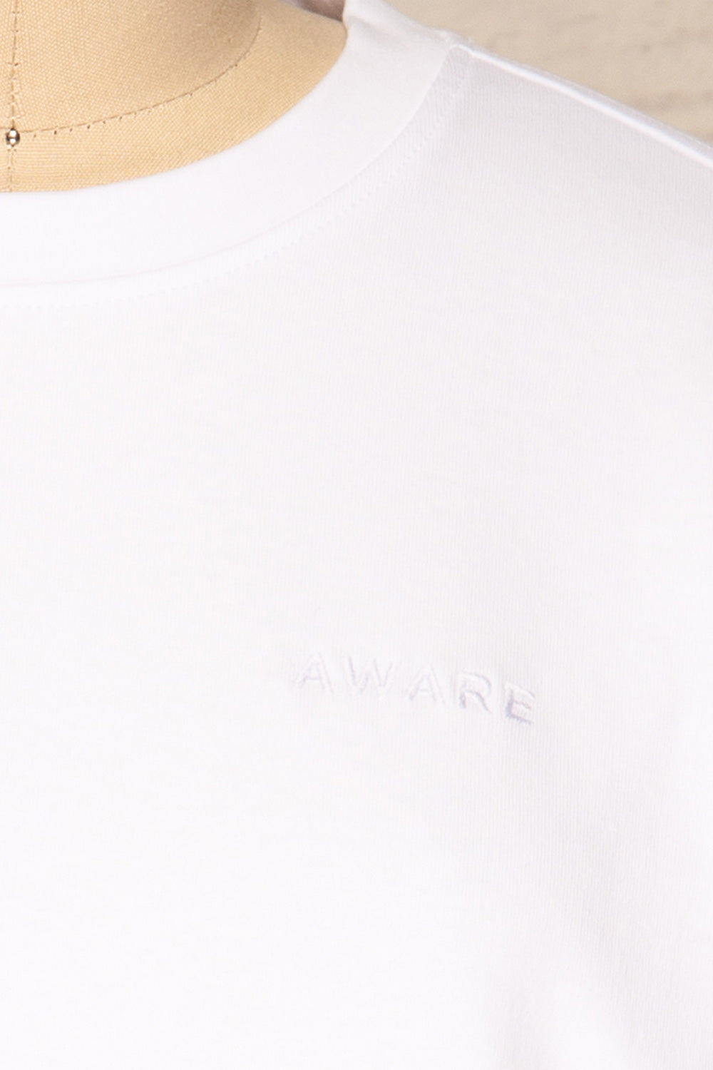 Valpacos White Organic Cotton Crop Top | La petite garçonne detail