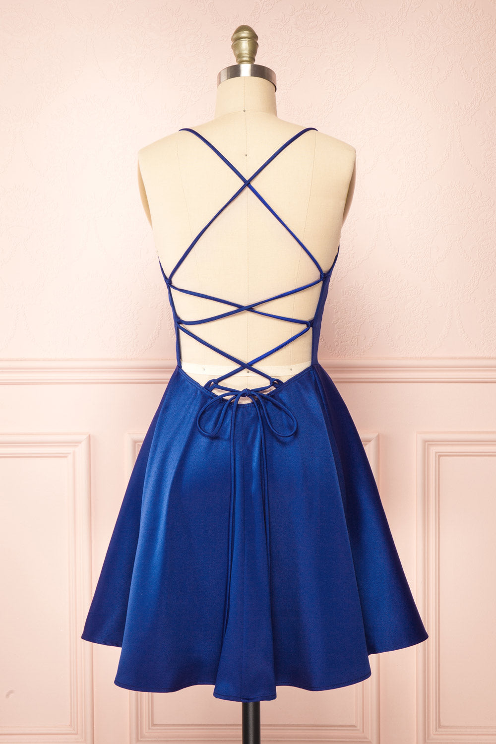 Vanessa Blue | Short Satin Dress