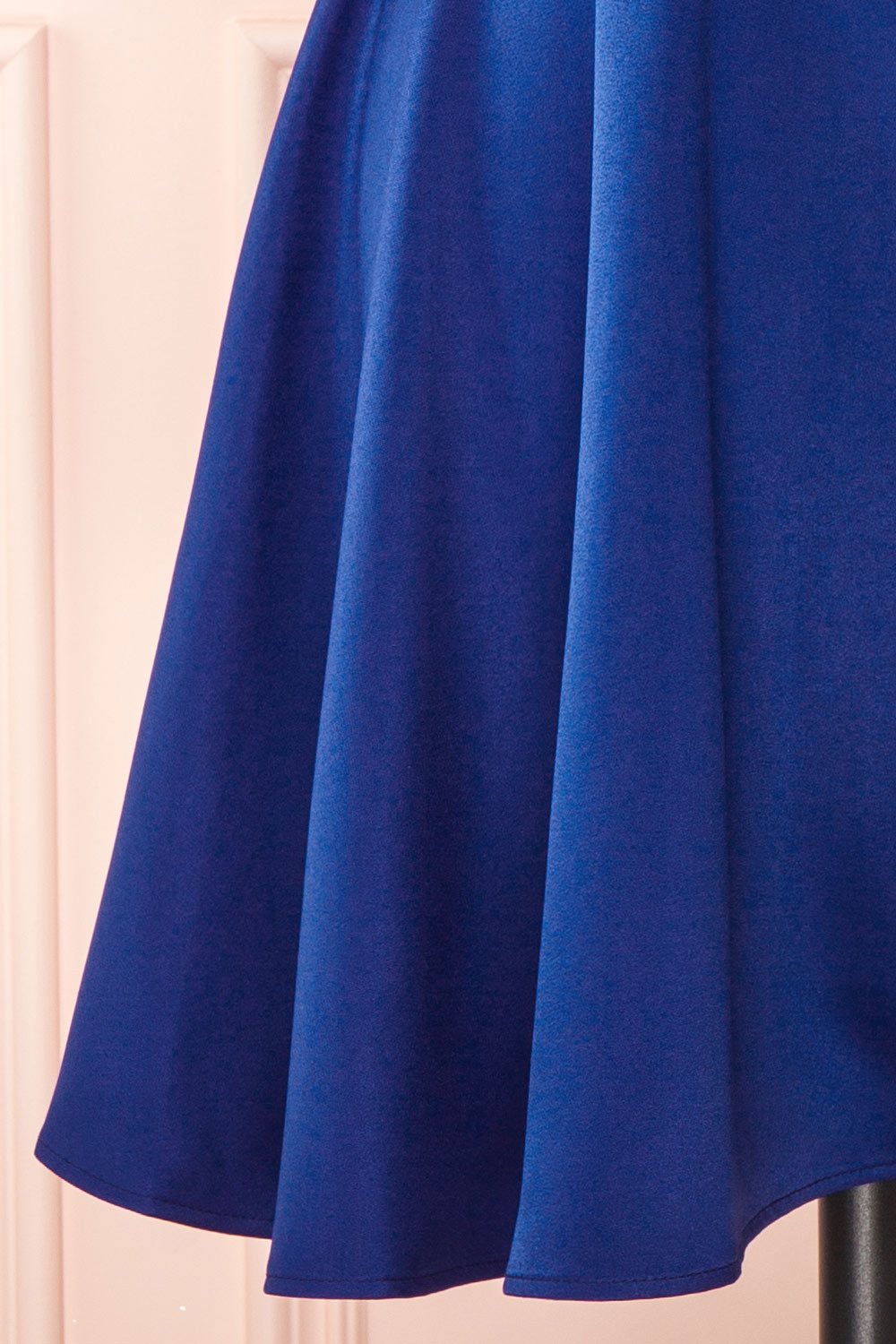 Vanessa Blue Short Satin Dress | Boutique 1861 bottom